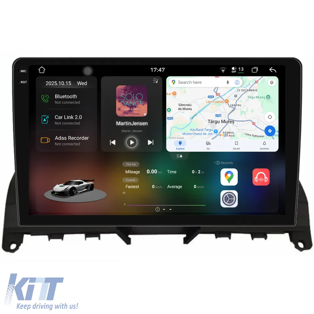 Dedicated Navigation suitable for Mercedes C-Class W204 S204 (2006-2013), 2K, 12Gb RAM, 256Gb Storage, Carplay