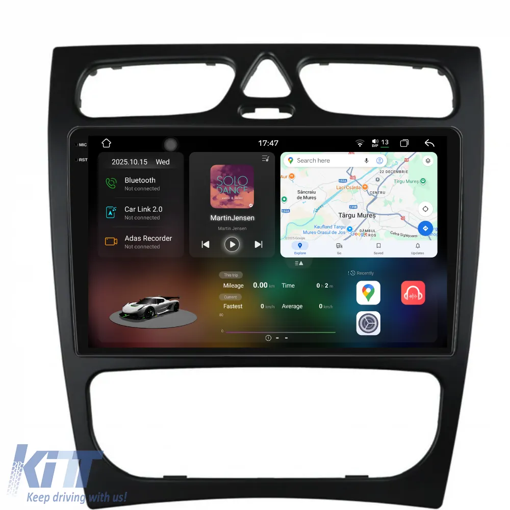 Dedicated Navigation suitable for Mercedes C-Class W203 CLK W209 (2000-2005), 2K, 12Gb RAM, 256Gb Storage, Carplay