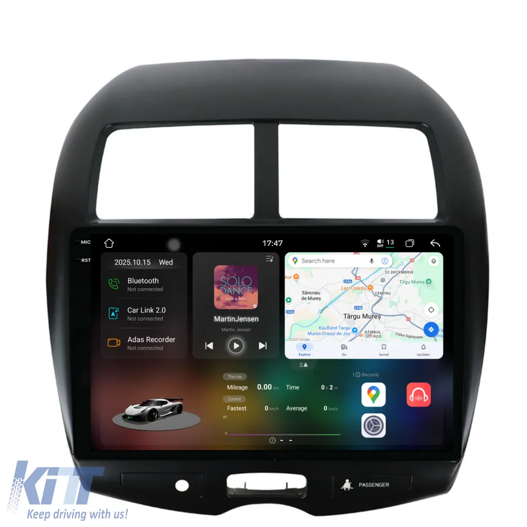 Dedicated Navigation suitable for Mitsubishi ASX (2010 - 2019), 2K, 12Gb RAM, 256Gb Storage, Android Auto, Carplay
