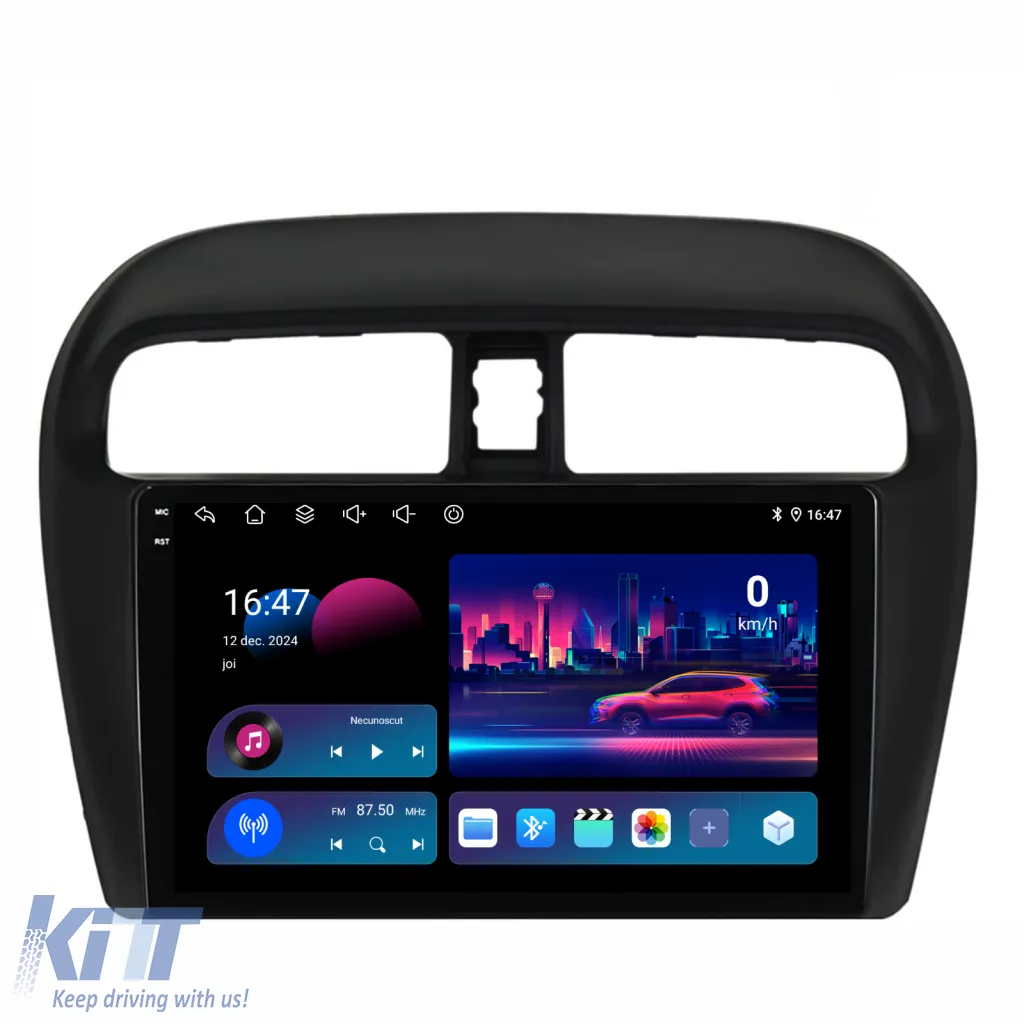 Dedicated Navigation suitable for Mitsubishi Space Star (2012 - 2024), QuadCore, 9 Inch, 4Gb Ram, 64Gb Storage, Android Auto, Carplay
