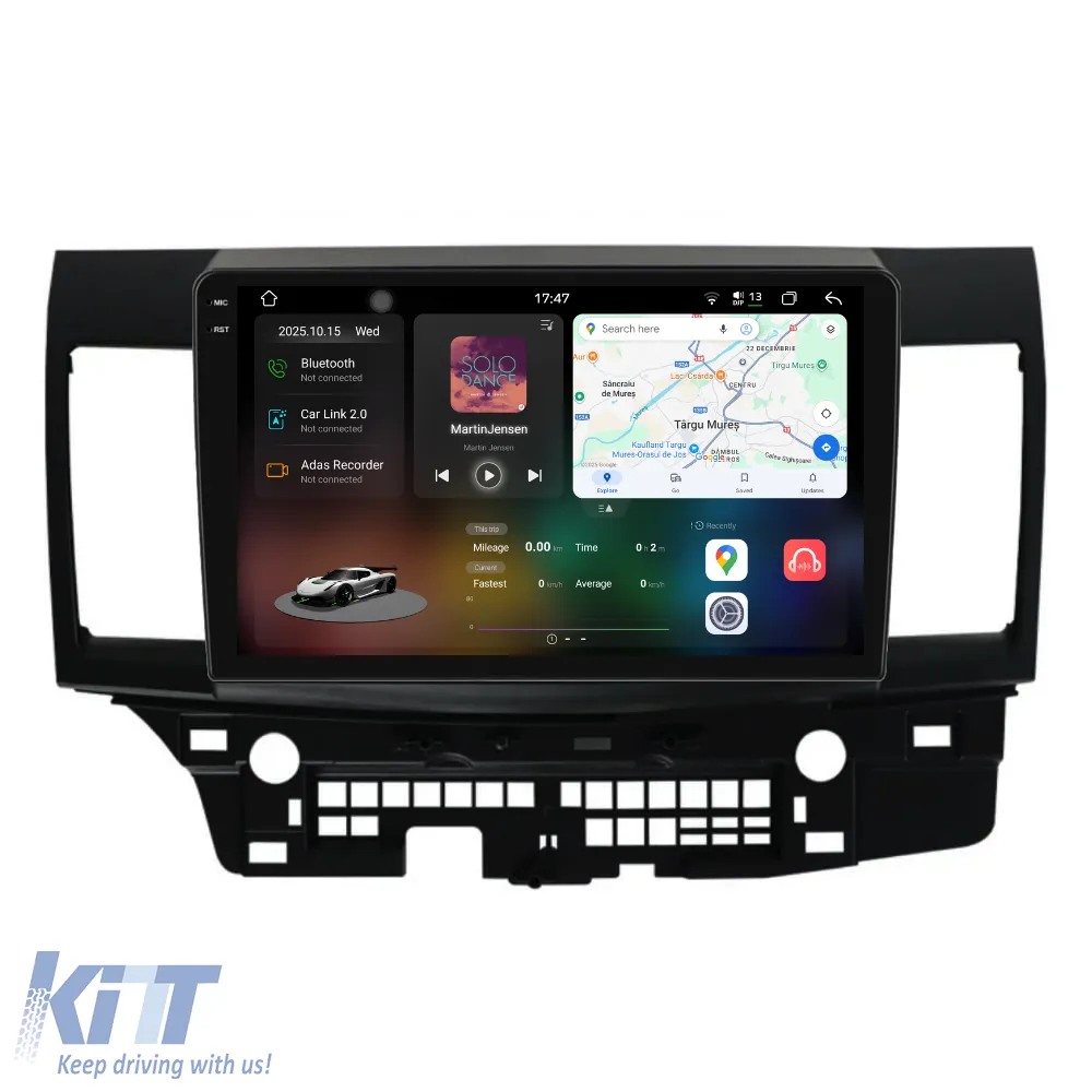 Dedicated Navigation suitable for Mitsubishi Lancer (2007 - 2013), 2K, 12Gb RAM, 256Gb Storage, Android Auto, Carplay