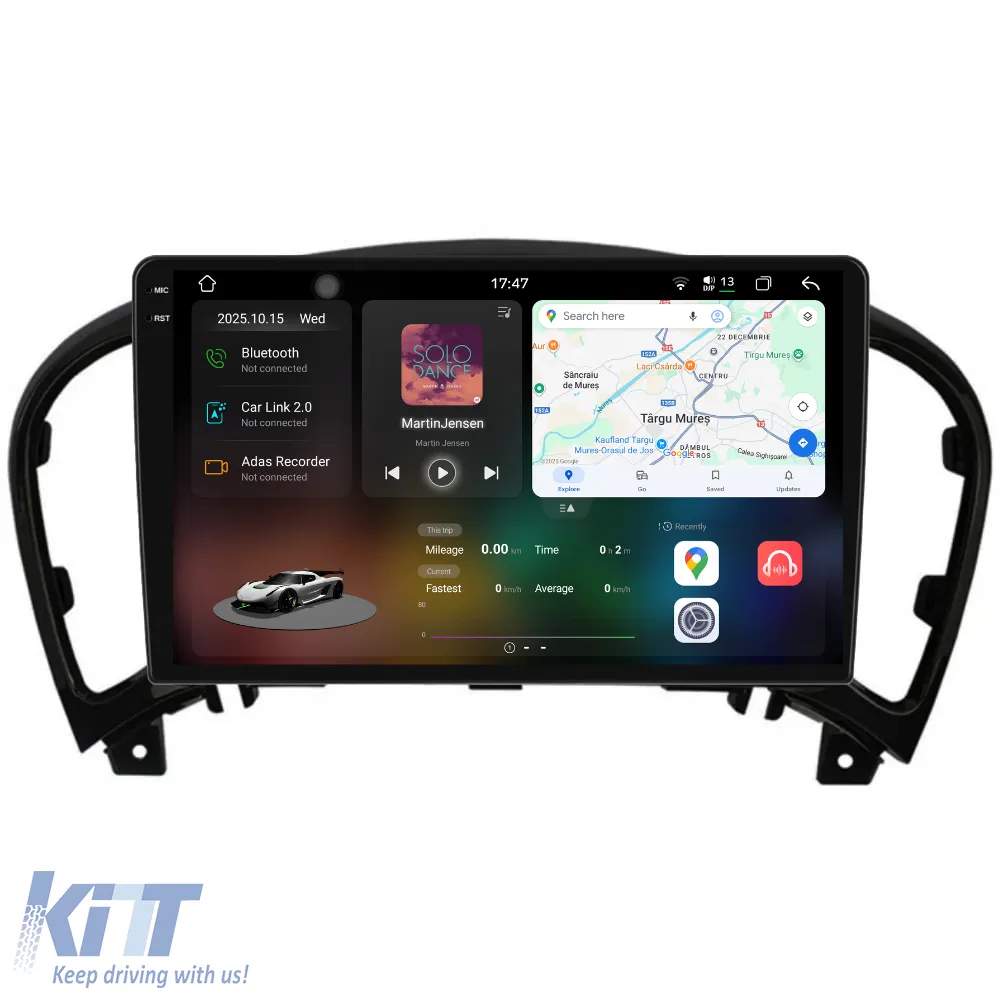 Dedicated Navigation suitable for Nissan Juke (2010 - 2017), 2K, 12GB RAM, 256GB Storage, Android Auto, Carplay