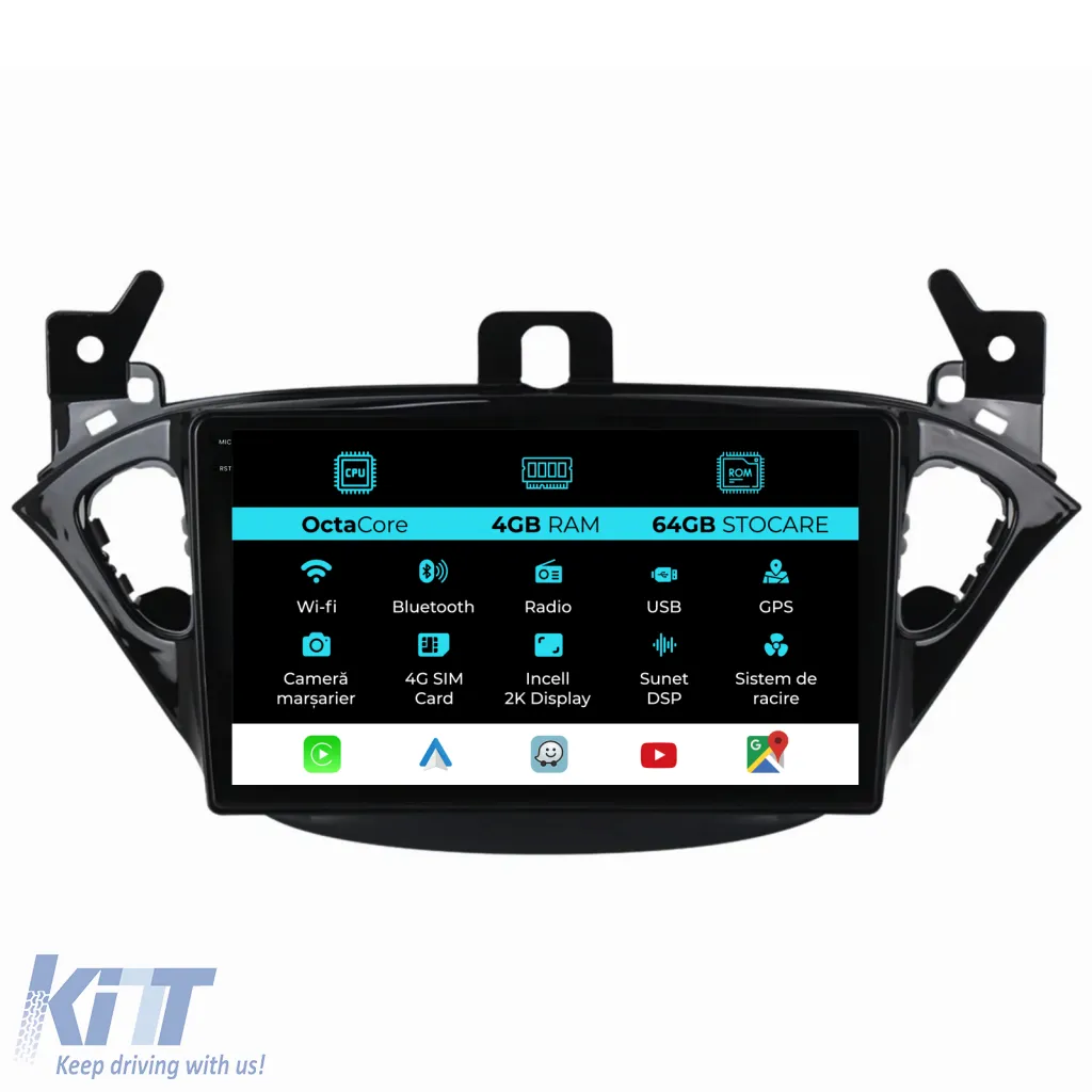 Dedicated Navigation suitable for Opel Adam (2012 - 2019), 2K, 4Gb RAM, 64Gb Storage, Android Auto, Carplay