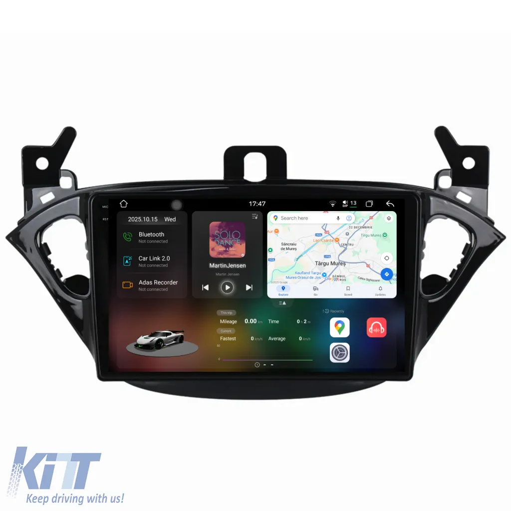Dedicated Navigation suitable for Opel Adam (2012 - 2019), 2K, 12Gb RAM, 256Gb Storage, Android Auto, Carplay
