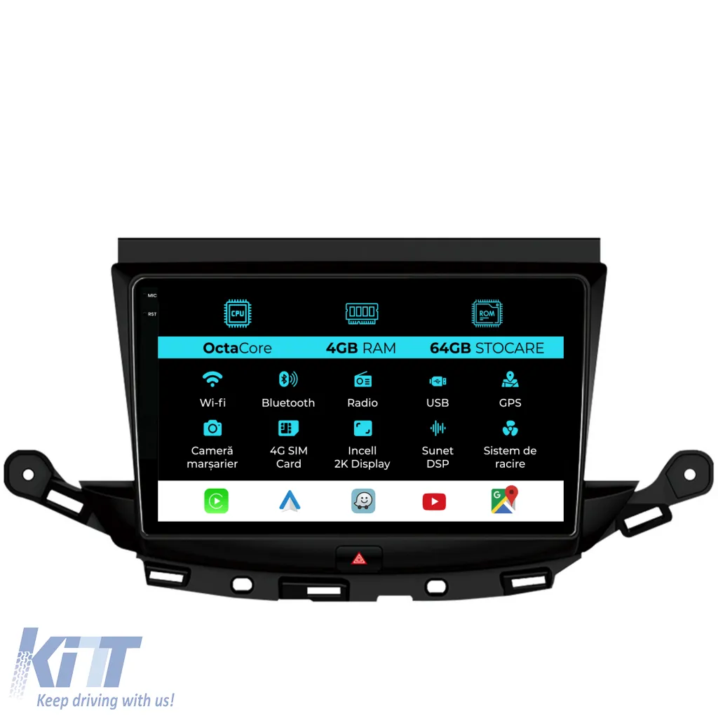 Dedicated Navigation suitable for Opel Astra K (2015 - 2021), 2K, 4Gb RAM, 64Gb Storage, Android Auto, Carplay