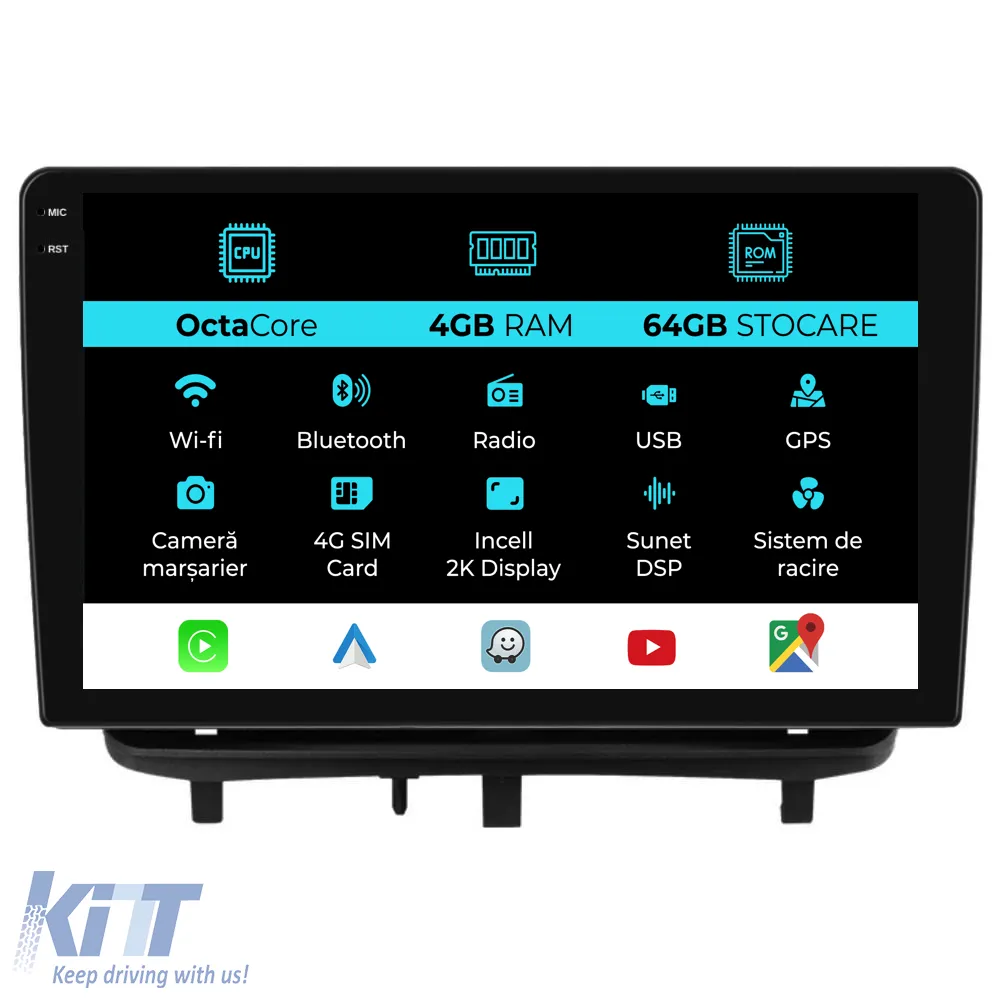 Dedicated Navigation suitable for Opel Corsa D (2006 - 2014), 2K, 4Gb RAM, 64Gb Storage, Android Auto, Carplay
