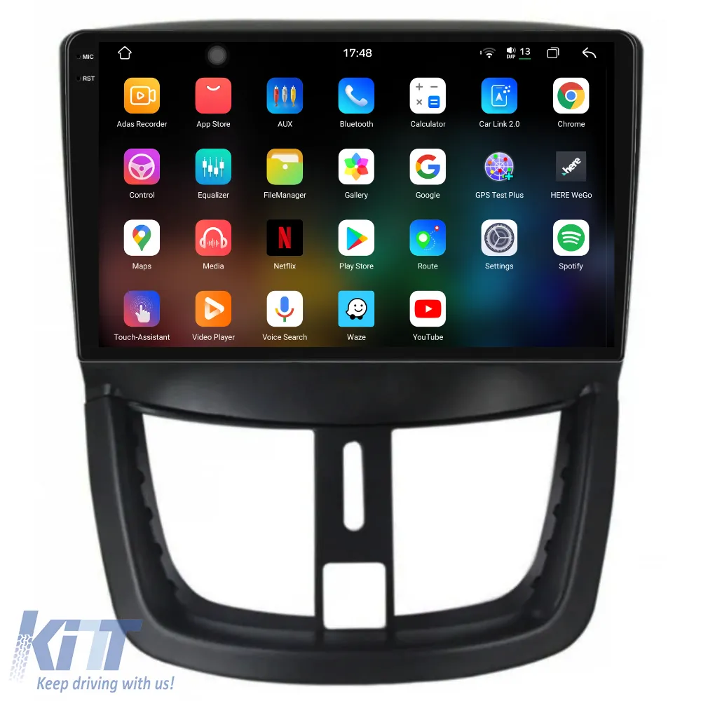 Dedicated Navigation suitable for Peugeot 207 (2006 - 2015), 2K, 12Gb RAM, 256Gb Storage, Android Auto, Carplay