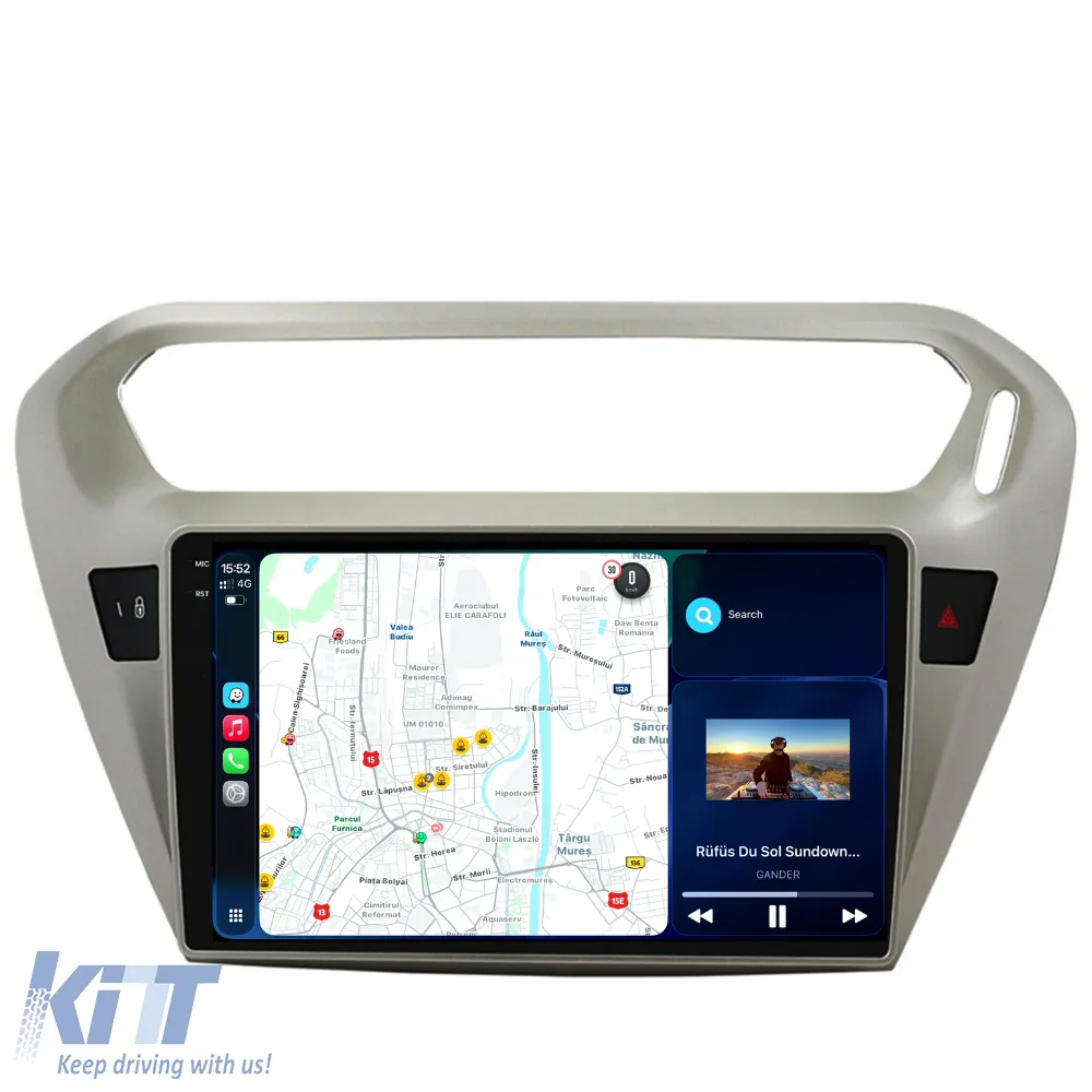 Dedicated Navigation suitable for Peugeot 301 (2013 - 2018), 2K, 12Gb RAM, 256Gb Storage, Android Auto, Carplay