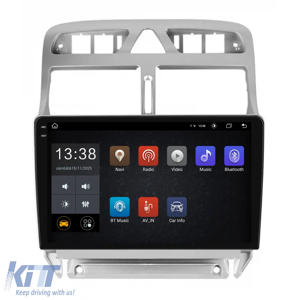 Dedicated Navigation suitable for Peugeot 307 (2000 - 2013), 2K, 8Gb RAM, 256Gb Storage, Android Auto, Carplay
