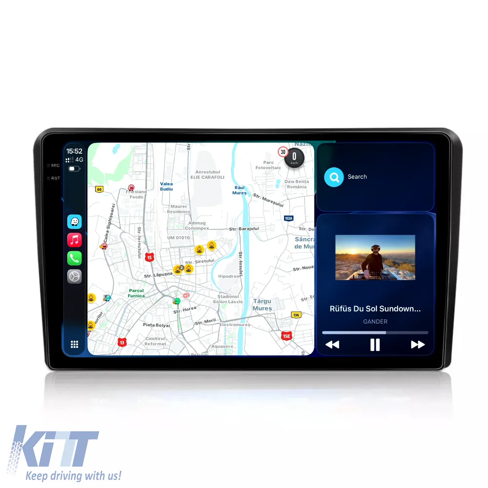 Dedicated Navigation suitable for Peugeot 308 (2007 - 2013), QuadCore, 9 Inch, 4Gb Ram, 64Gb Storage, Android Auto, Carplay