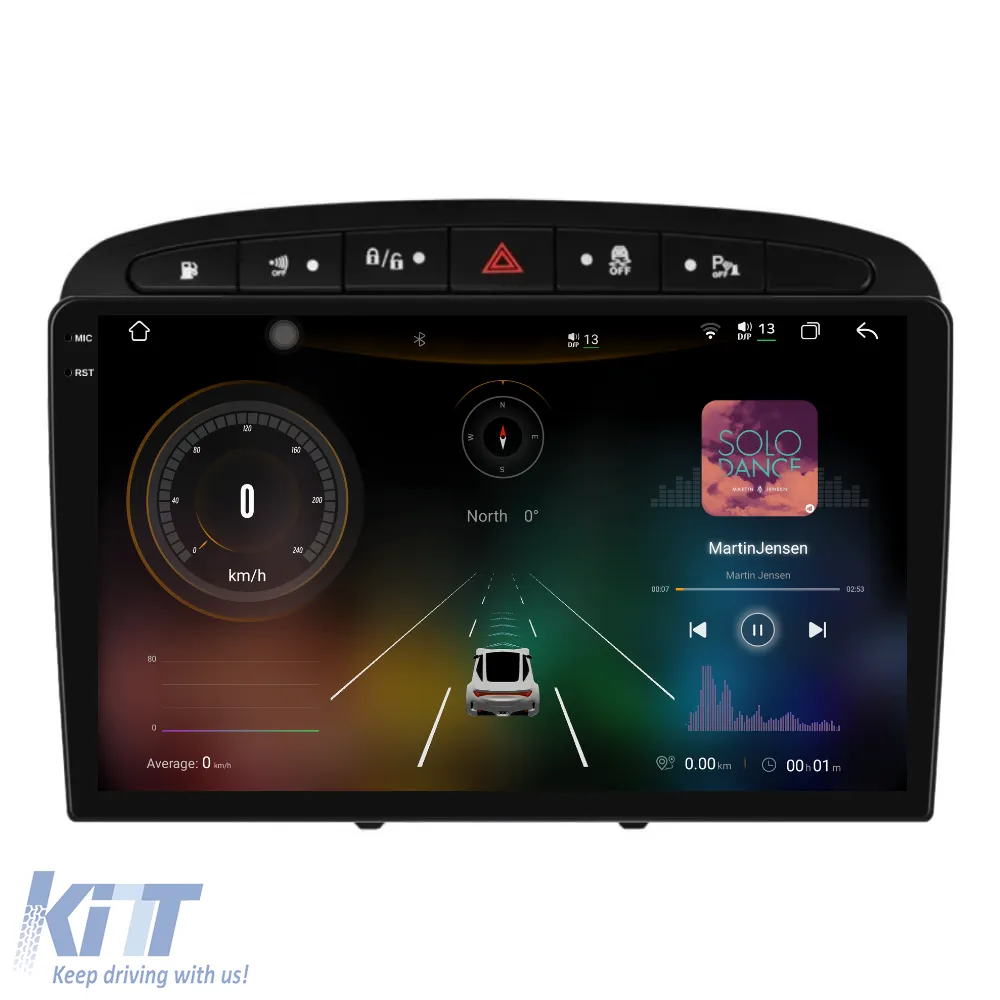 Dedicated Navigation suitable for Peugeot 408 (2008 - 2013), 2K, 12Gb RAM, 256Gb Storage, Android Auto, Carplay