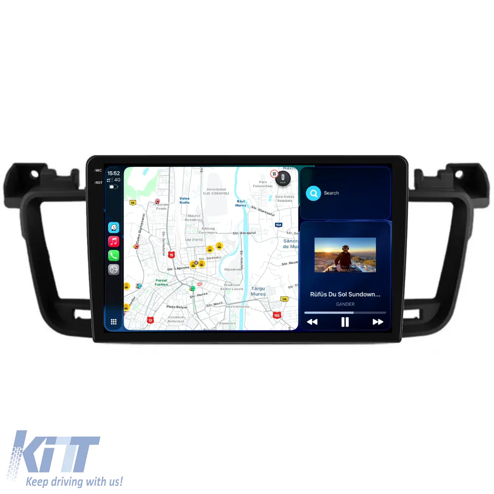 Dedicated Navigation suitable for Peugeot 508 (2010 - 2018), 2K, 4Gb RAM, 64Gb Storage, Android Auto, Carplay