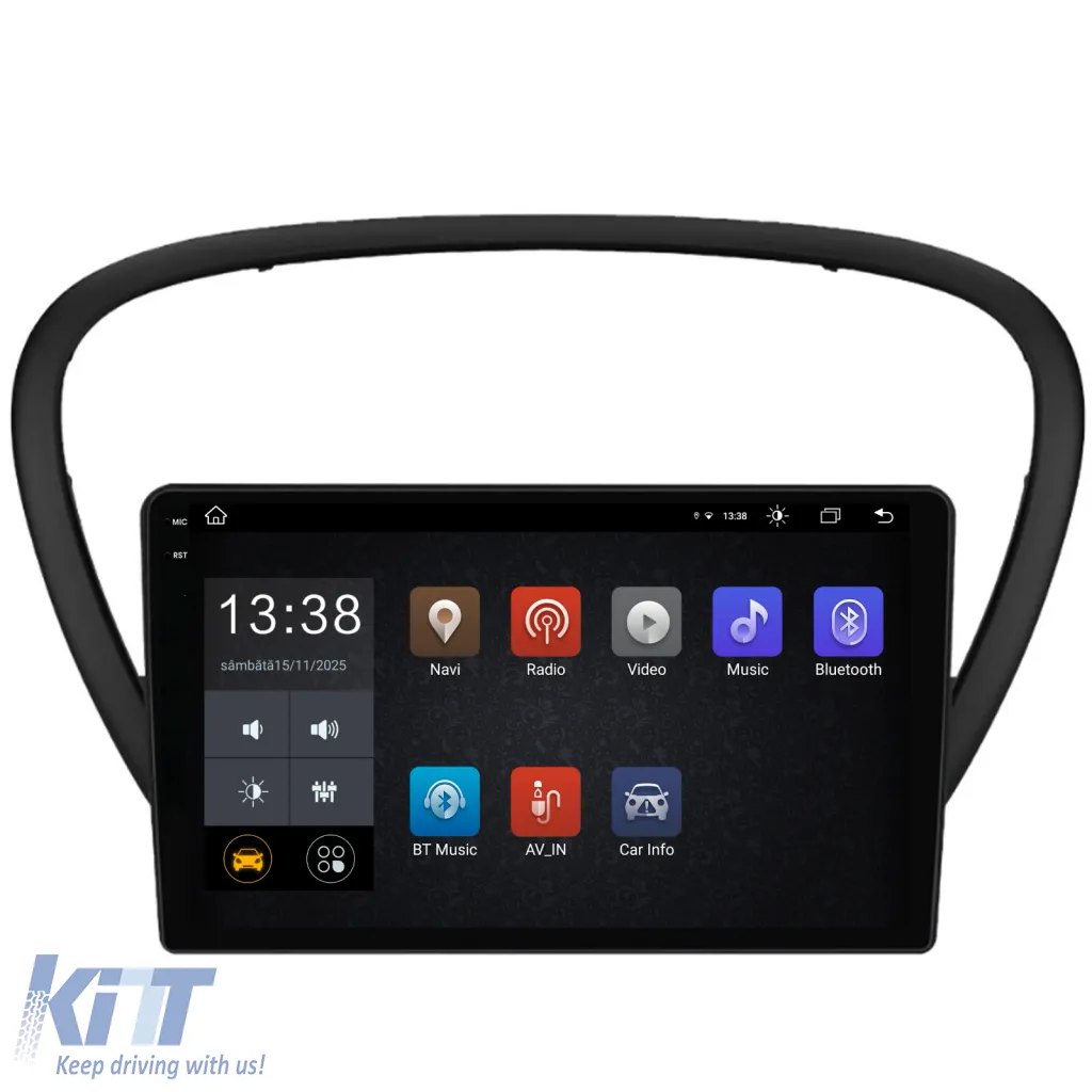 Dedicated Navigation suitable for Peugeot 607 (2004 - 2011), 2K, 8GB RAM, 256GB Storage, Android Auto, Carplay