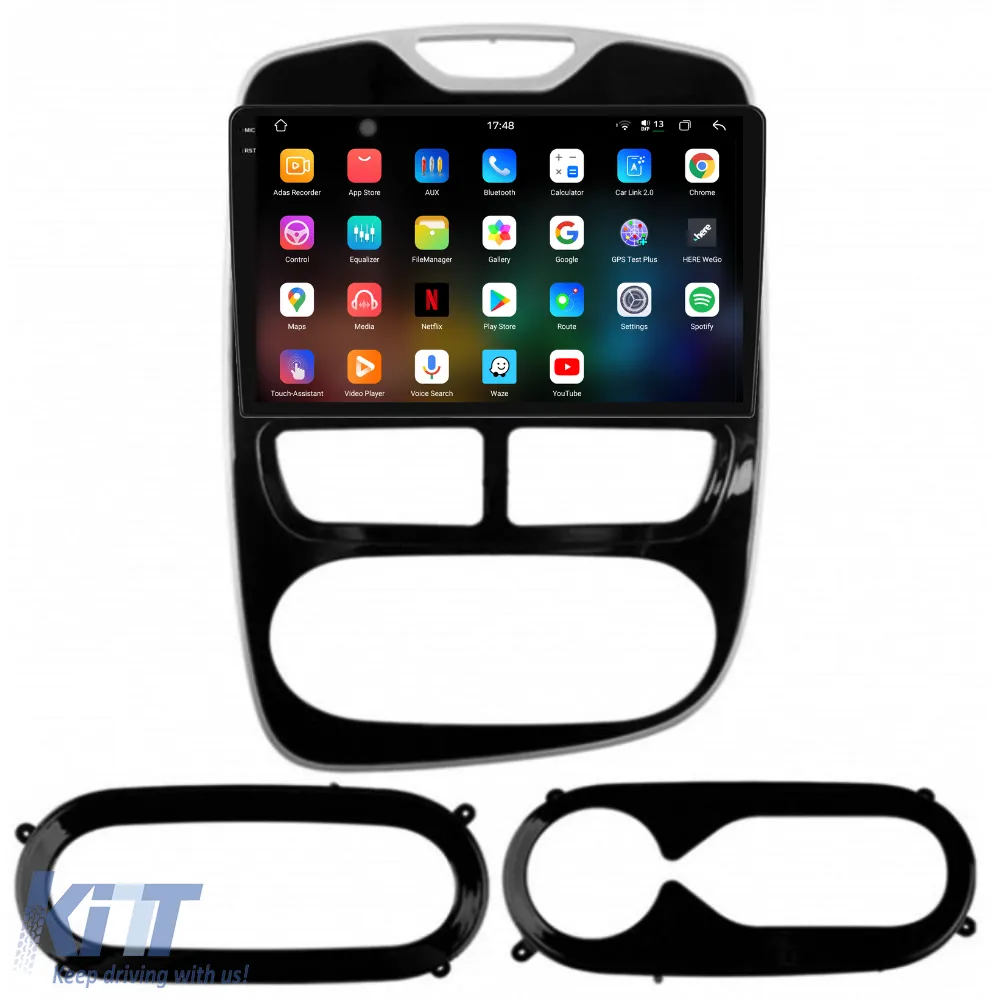 Dedicated Navigation suitable for Renault Clio 4 (2012 - 2019), 2K, 12Gb RAM, 256Gb Storage, Android Auto, Carplay