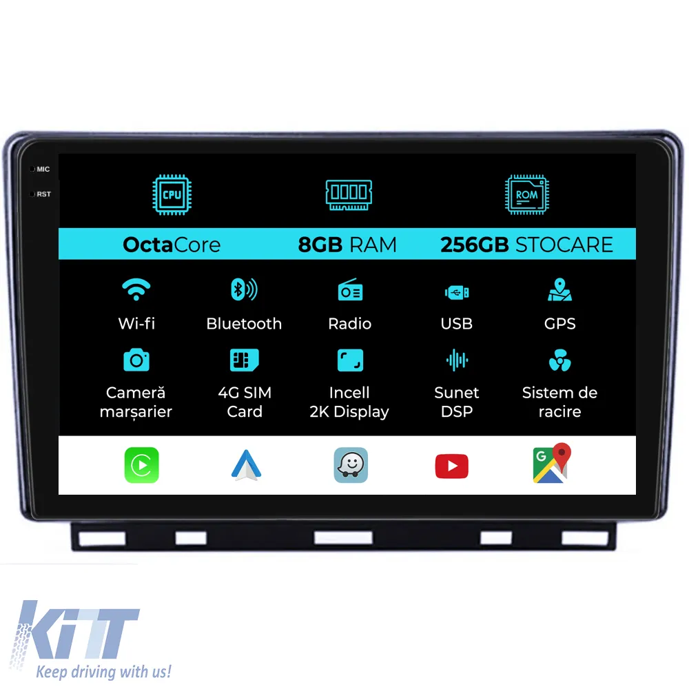 Dedicated Navigation suitable for Renault Clio 5 (2019 - 2025), 2K, 8Gb RAM, 256Gb Storage, Android Auto, Carplay