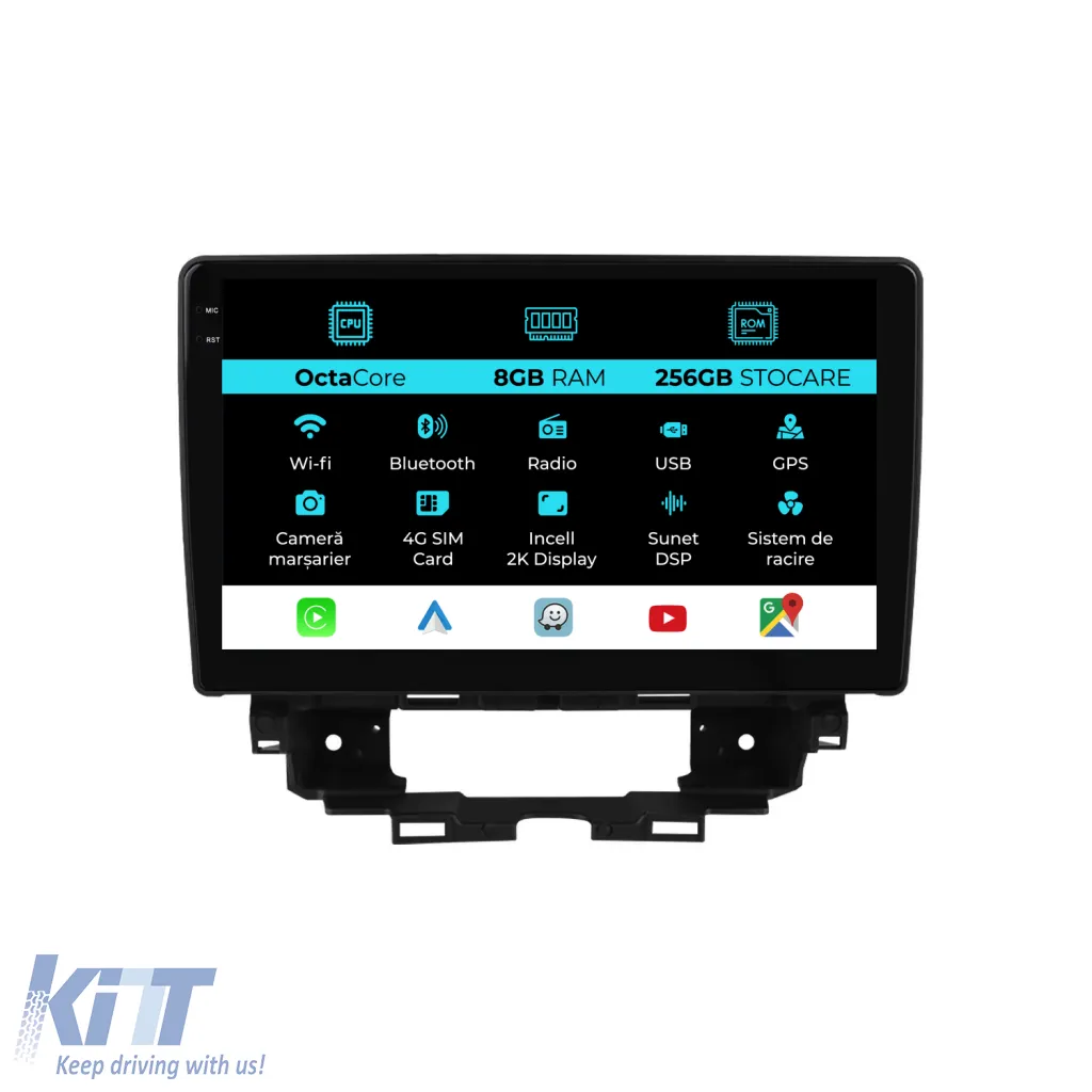 Dedicated Navigation suitable for Renault Kangoo (2022 - 2025), 2K, 8Gb RAM, 256Gb Storage, Android Auto, Carplay