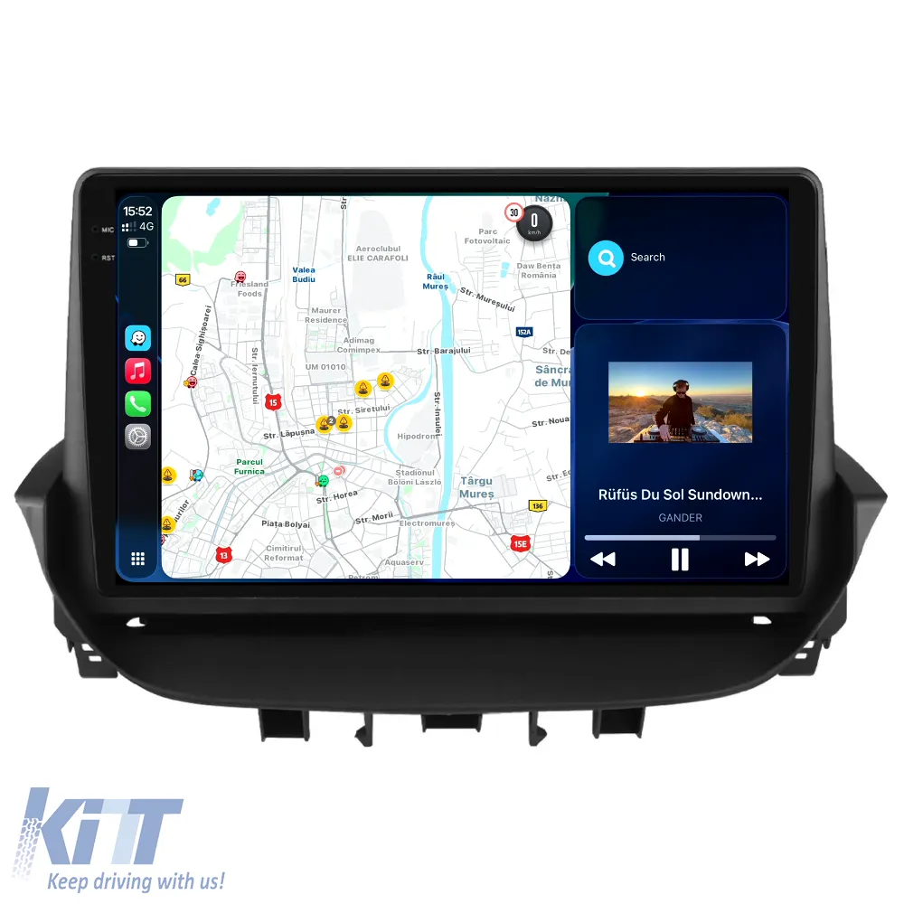 Dedicated Navigation suitable for Renault Laguna (2001 - 2007), QuadCore, 9 Inch, 4Gb Ram, 64Gb Storage, Android Auto, Carplay