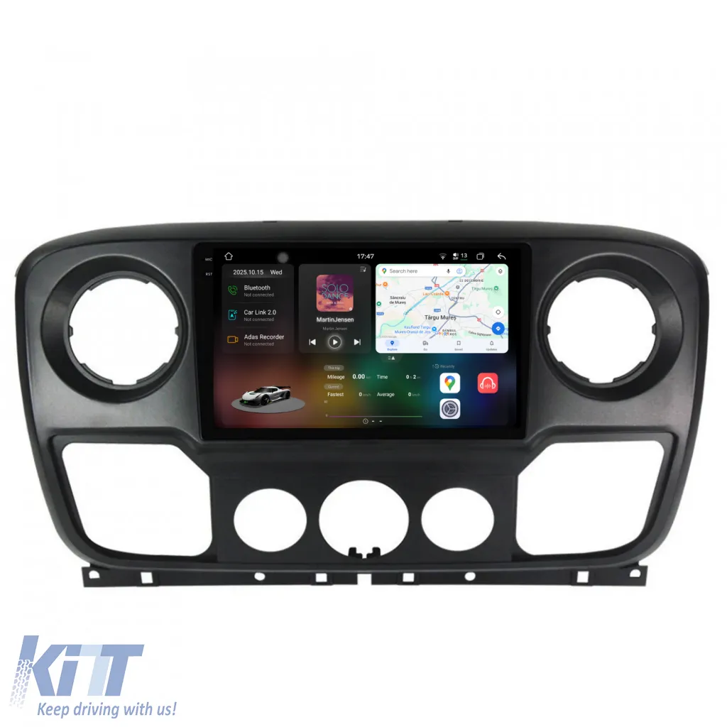 Dedicated Navigation suitable for Renault Master (2010 - 2021), 2K, 12Gb RAM, 256Gb Storage, Android Auto, Carplay