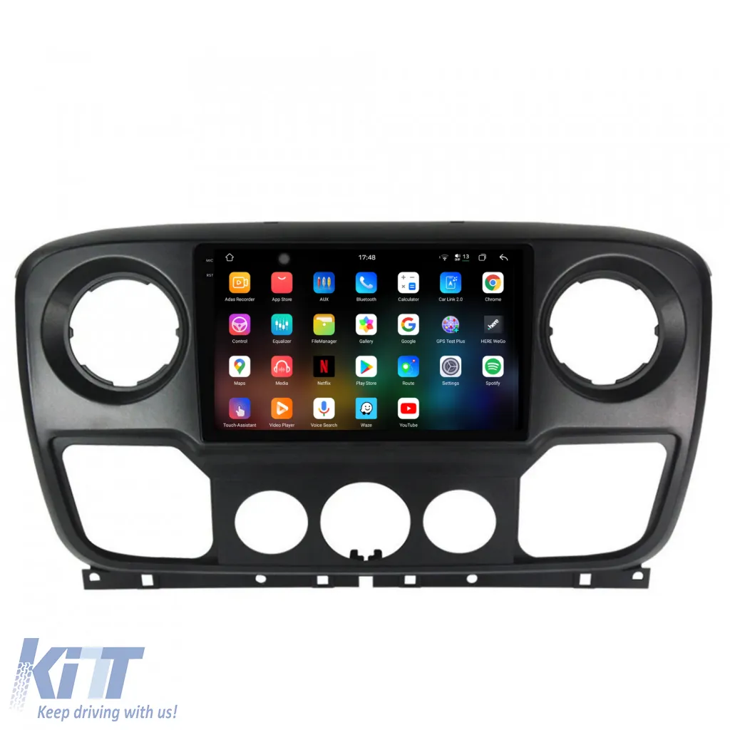 Dedicated Navigation suitable for Renault Master (2010 - 2021), 2K, 12Gb RAM, 256Gb Storage, Android Auto, Carplay