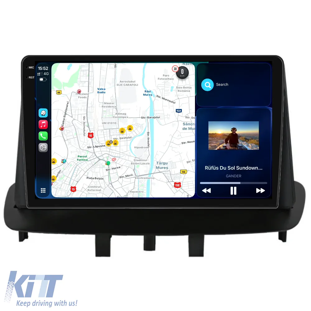Dedicated Navigation suitable for Renault Megane 3 (2009 - 2015), 2K, 4Gb RAM, 64Gb Storage, Android Auto, Carplay