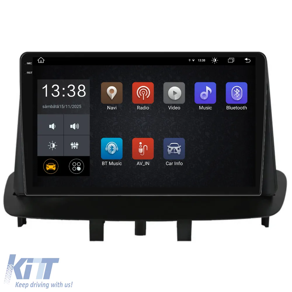 Dedicated Navigation suitable for Renault Megane 3 (2009 - 2015), 2K, 4Gb RAM, 64Gb Storage, Android Auto, Carplay