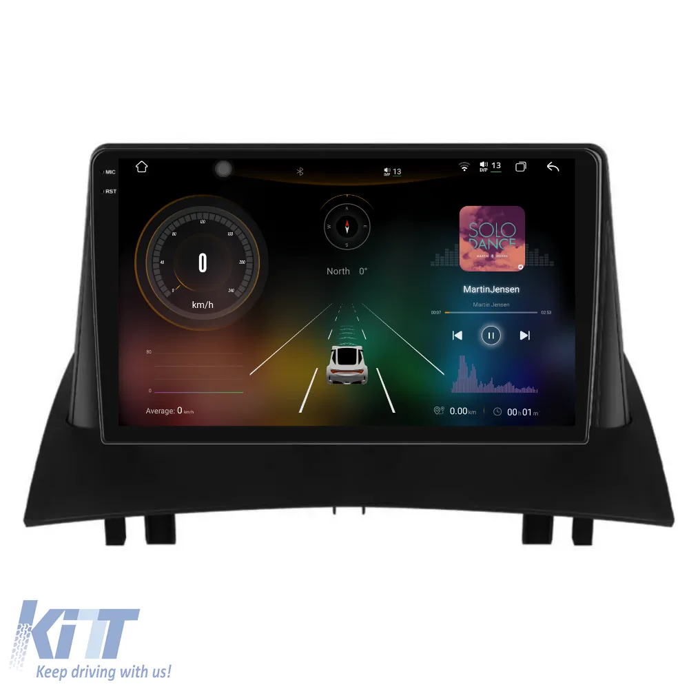 Dedicated Navigation suitable for Renault Megane 2 (2002 - 2009), 2K, 12Gb RAM, 256Gb Storage, Android Auto, Carplay