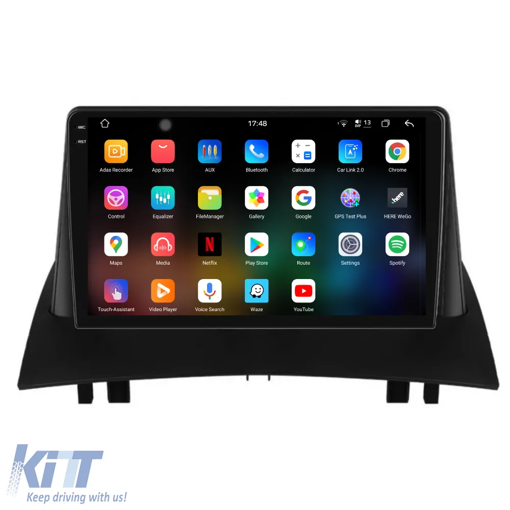 Dedicated Navigation suitable for Renault Megane 2 (2002 - 2009), 2K, 12Gb RAM, 256Gb Storage, Android Auto, Carplay