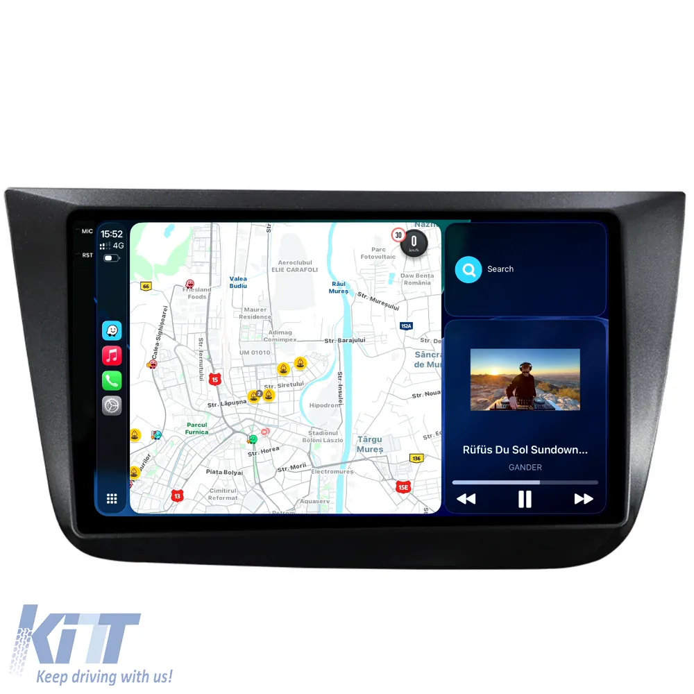 Dedicated Navigation suitable for Seat Altea (2004 - 2015), 2K, 12Gb RAM, 256Gb Storage, Android Auto, Carplay