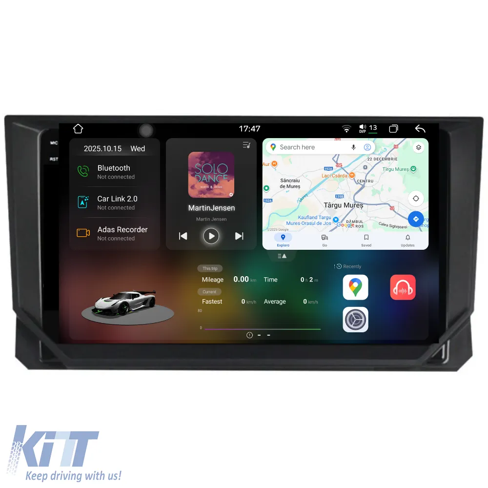 Dedicated Navigation suitable for Seat Ibiza (2017 - 2025), 2K, 12Gb RAM, 256Gb Storage, Android Auto, Carplay