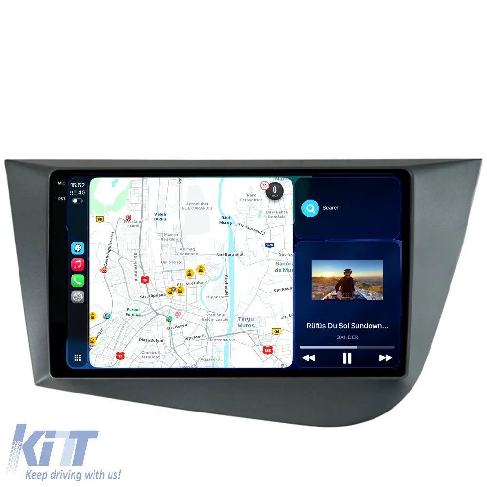 Dedicated Navigation suitable for Seat Leon (2005 - 2012), 2K, 4Gb RAM, 64Gb Storage, Android Auto, Carplay