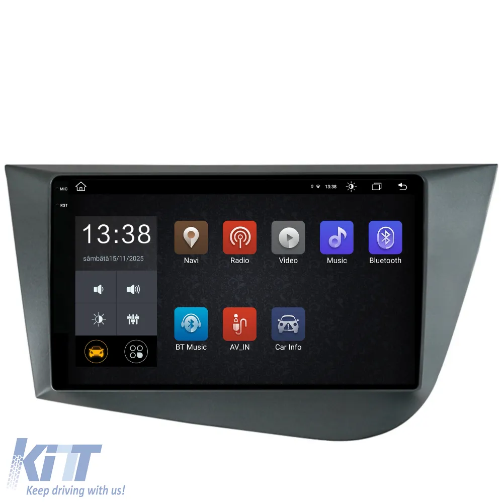 Dedicated Navigation suitable for Seat Leon (2005 - 2012), 2K, 4Gb RAM, 64Gb Storage, Android Auto, Carplay