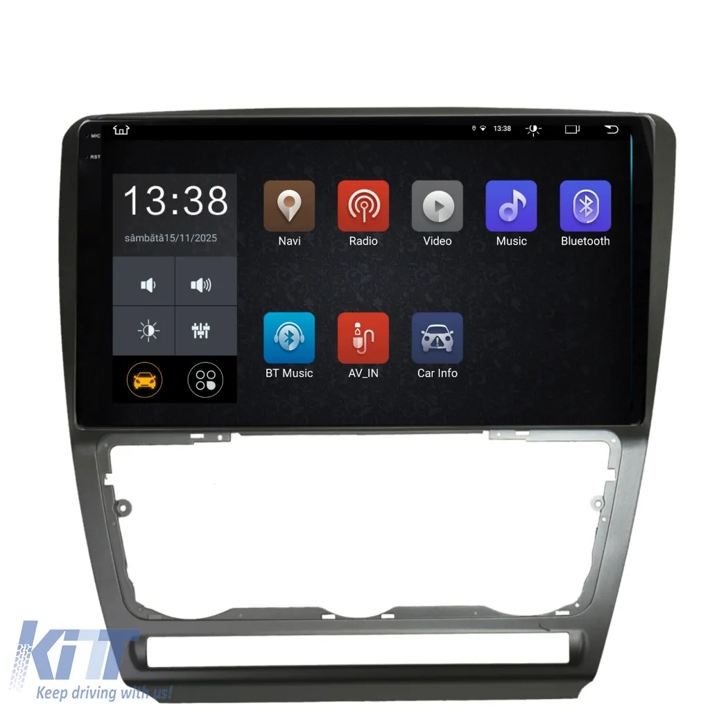 Dedicated Navigation suitable for Skoda Octavia 2 (2004 - 2013), 2K, 8Gb RAM, 256Gb Storage, Android Auto, Carplay