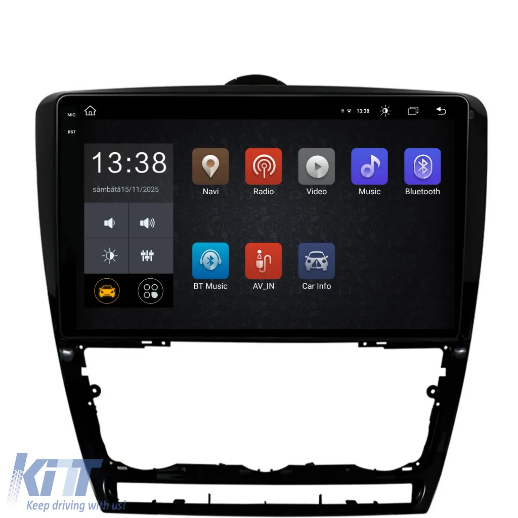 Dedicated Navigation suitable for Skoda Octavia 2 (2004 - 2013), 2K, 4Gb RAM, 64Gb Storage, Android Auto, Carplay