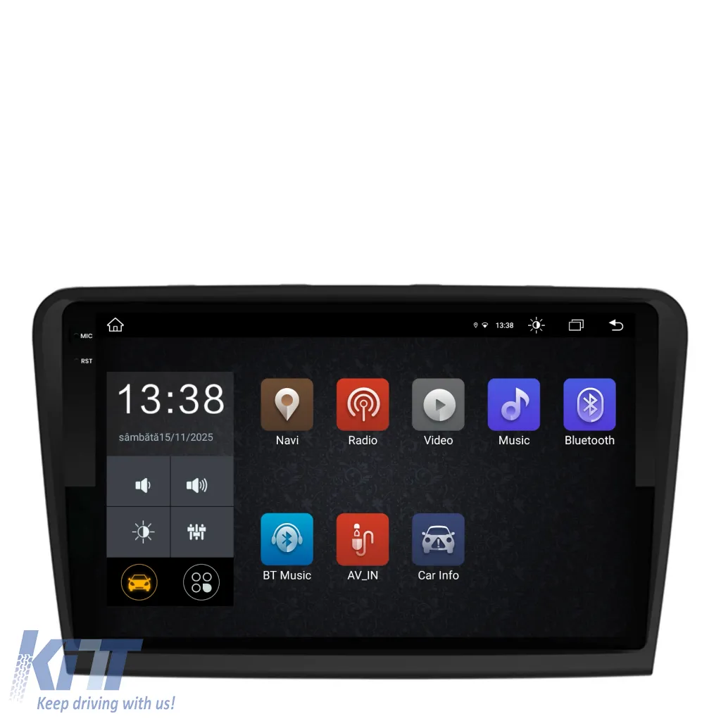 Dedicated Navigation suitable for Skoda Superb 2 (2008 - 2015), 2K, 8GB RAM, 256GB Storage, Android Auto, Carplay