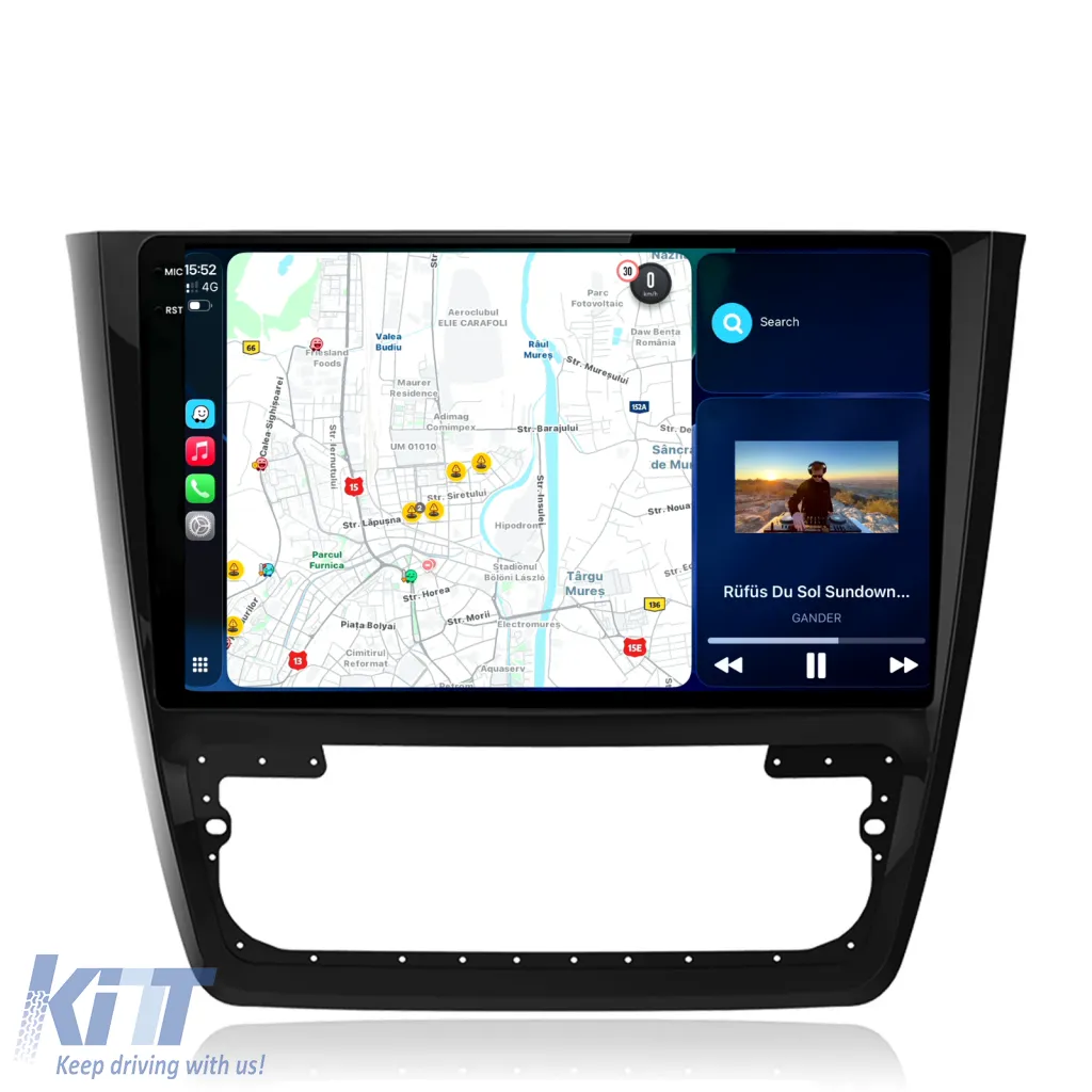 Dedicated Navigation suitable for Skoda Yeti (2009 - 2012), 2K, 12Gb RAM, 256Gb Storage, Android Auto, Carplay