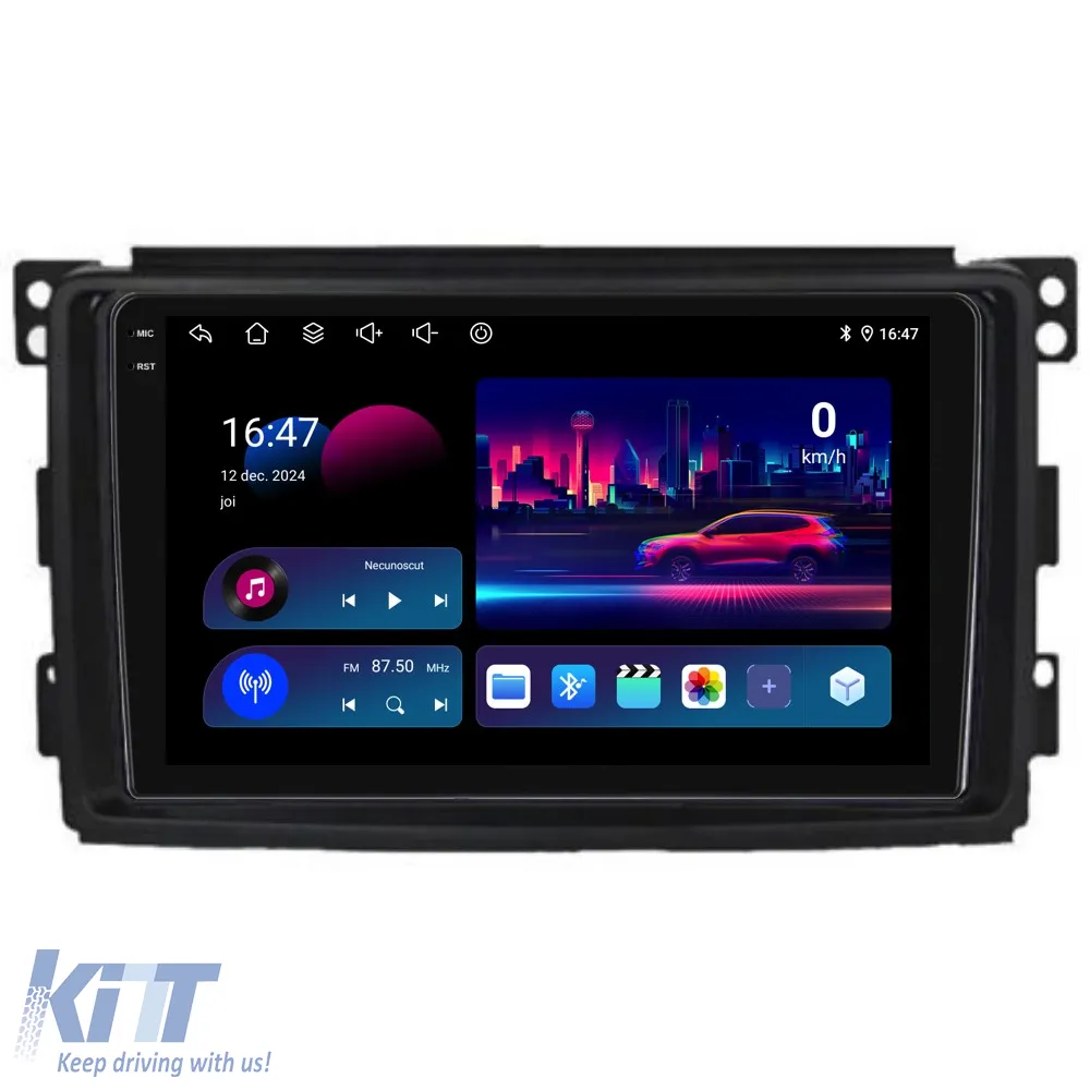 Dedicated Navigation suitable for Smart For Four (2005 - 2010), 10 Inch, 6Gb Ram, 128Gb Storage, Android Auto, Carplay