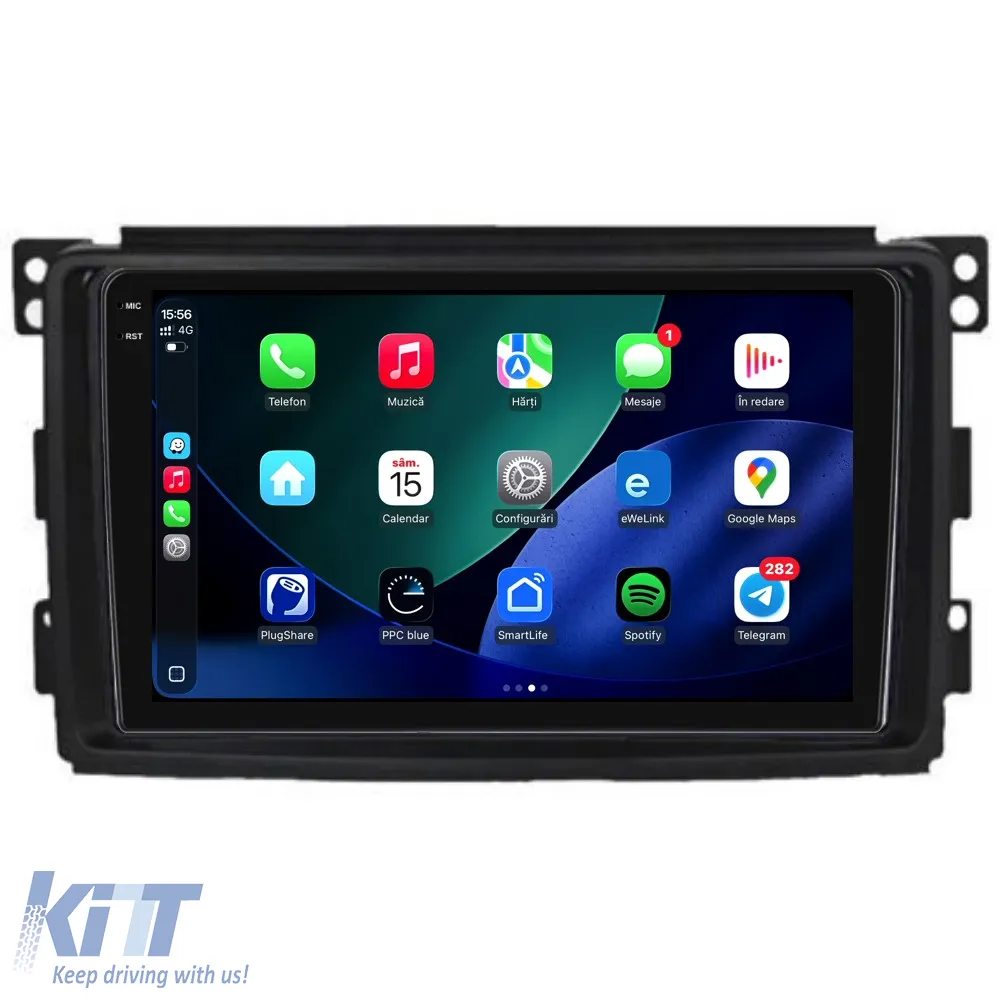 Dedicated Navigation suitable for Smart For Four (2005 - 2010), 2K, 4Gb RAM, 64Gb Storage, Android Auto, Carplay