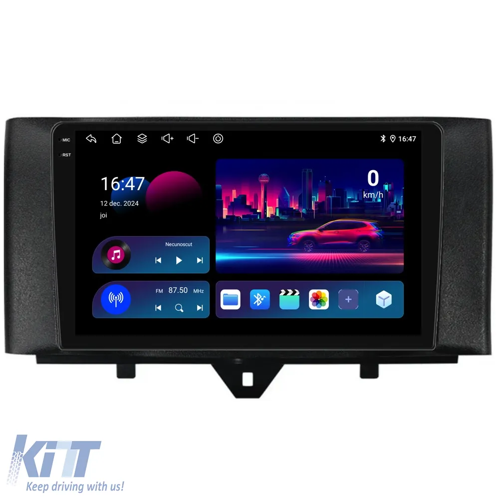 Dedicated Navigation suitable for Smart For Four (2010 - 2015), 10 Inch, 4Gb Ram, 64Gb Storage, Android Auto, Carplay