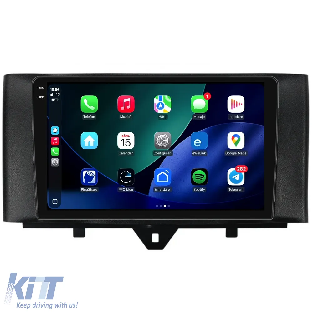 Dedicated Navigation suitable for Smart For Four (2010 - 2015), 2K, 4Gb RAM, 64Gb Storage, Android Auto, Carplay