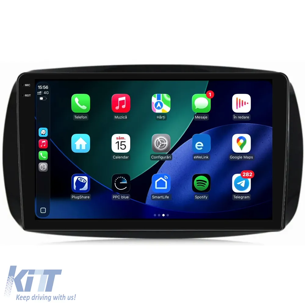 Dedicated Navigation suitable for Smart For Four (2016 - 2021), 2K, 8GB RAM, 256GB Storage, Android Auto, Carplay