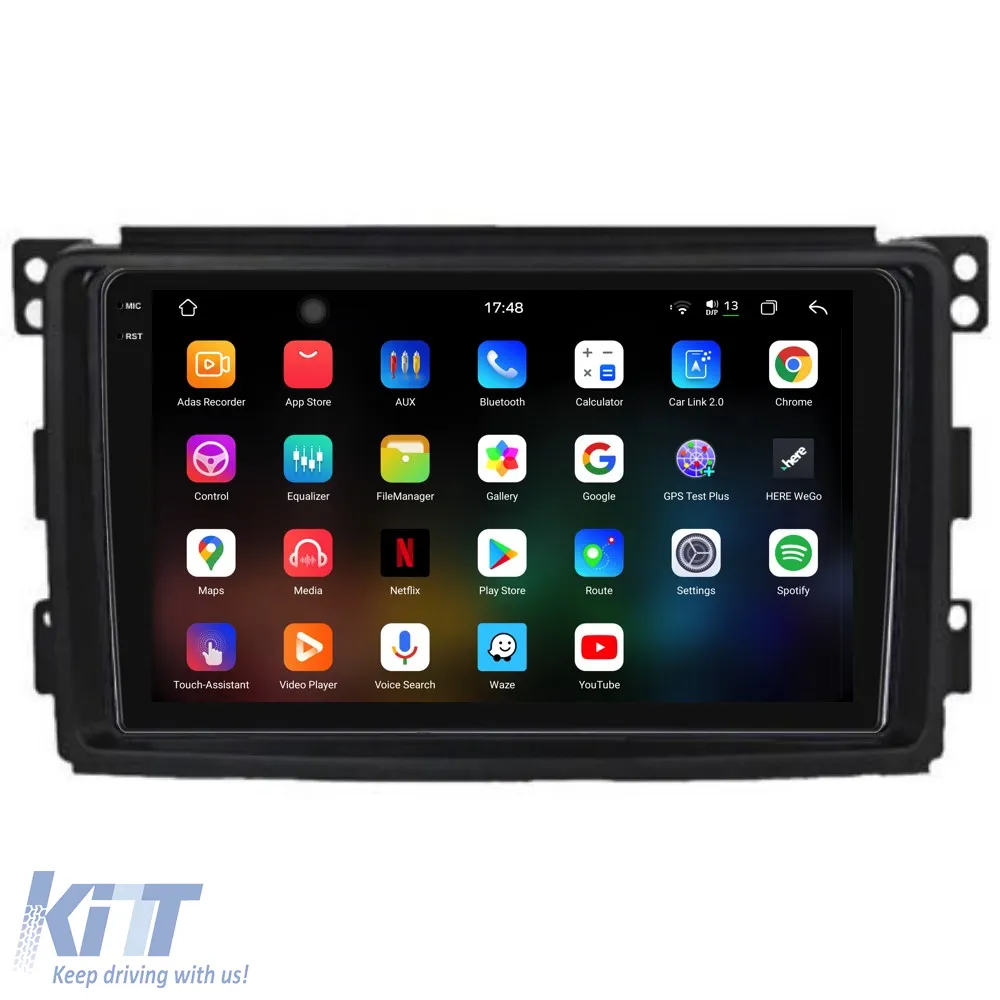 Dedicated Navigation suitable for Smart For Two (2005-2010) and Four (2005-2010), 2K, 12GB RAM, 256GB storage, Carplay