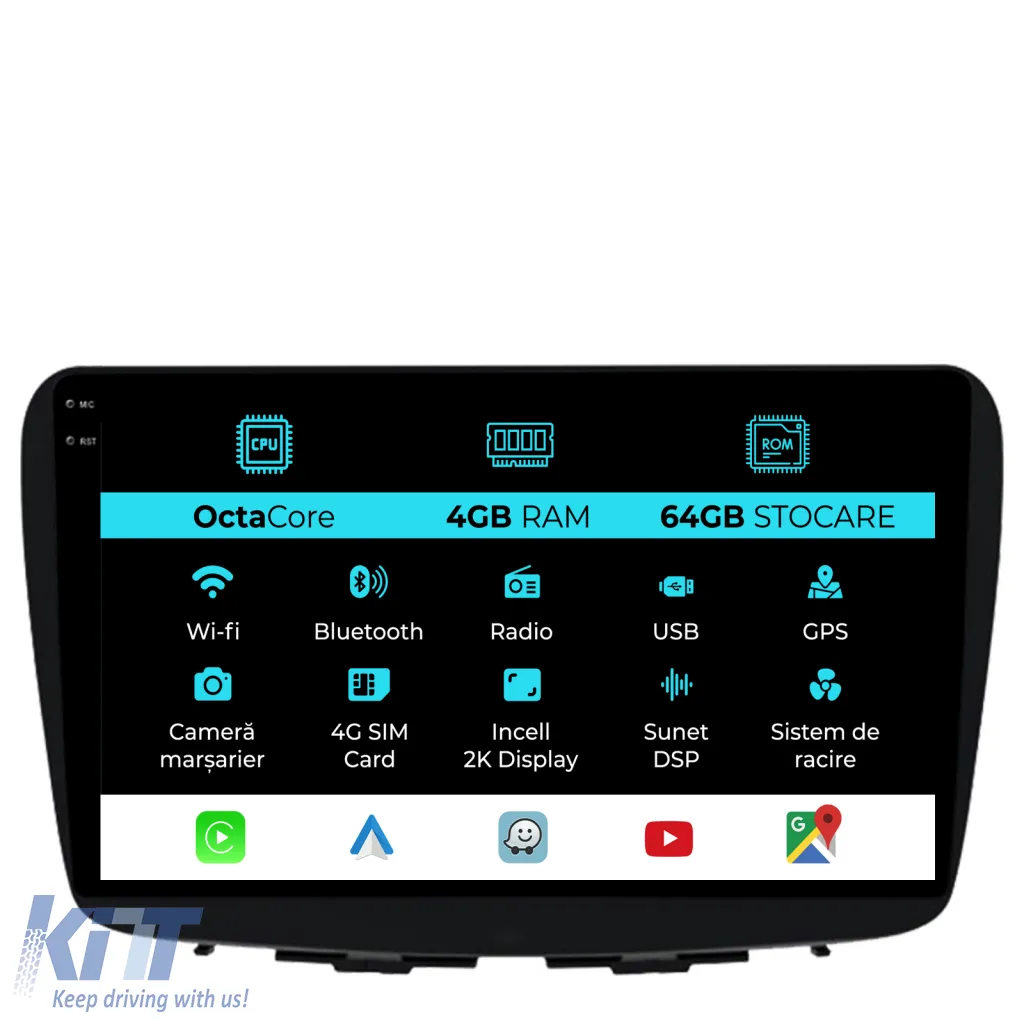Dedicated Navigation suitable for Suzuki Balneo (2015 - 2025), 2K, 4Gb RAM, 64Gb Storage, Android Auto, Carplay