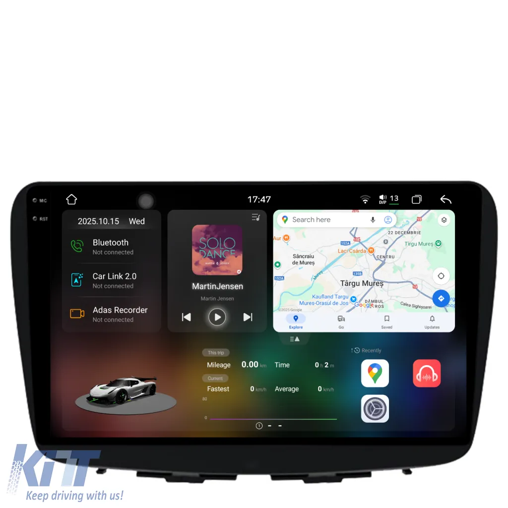 Dedicated Navigation suitable for Suzuki Balneo (2015 - 2025), 2K, 12Gb RAM, 256Gb Storage, Android Auto, Carplay