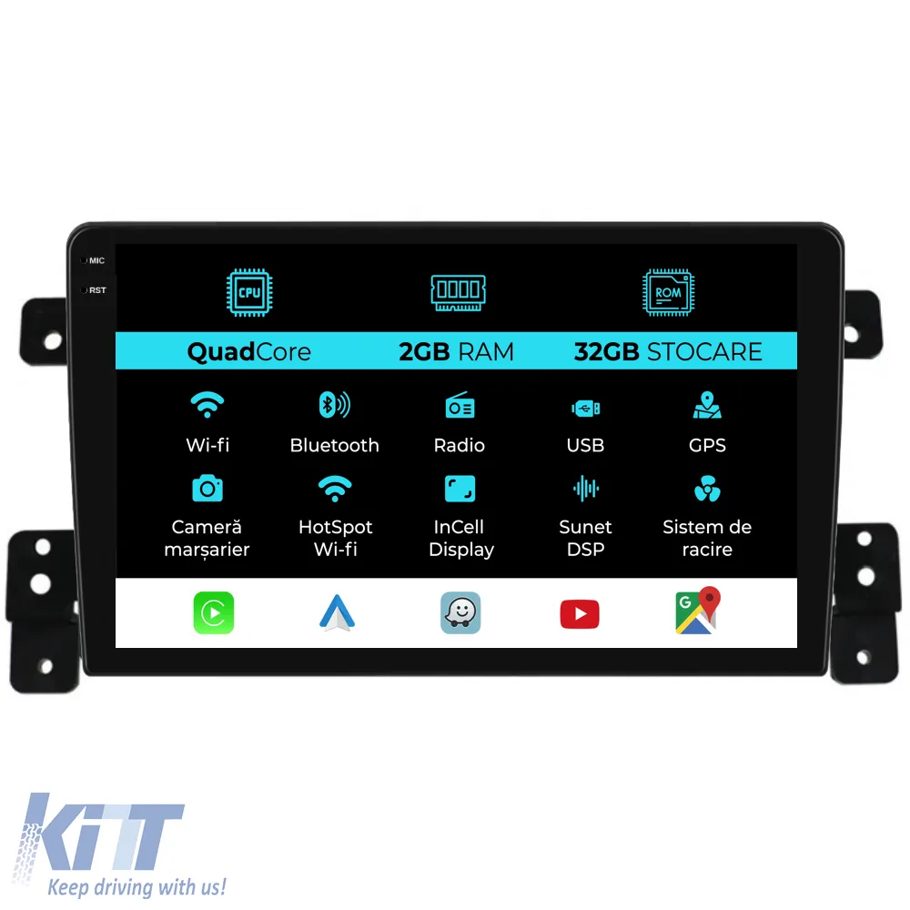Dedicated Navigation suitable for Suzuki Grand Vitara (2005 - 2015), 9 Inch, 2Gb RAM, 32Gb Storage, Android Auto, Carplay