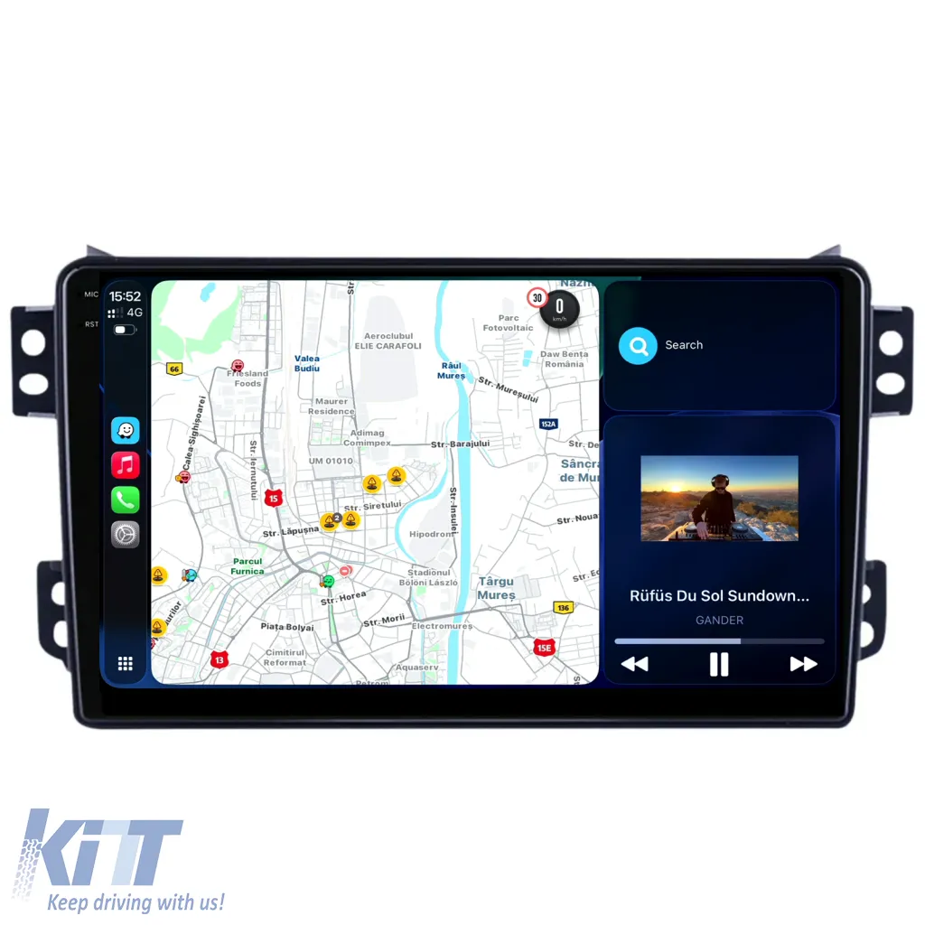 Dedicated Navigation suitable for Suzuki Splash (2008-2014), 9 Inch, 6Gb Ram, 128Gb Storage, Android Auto, Carplay