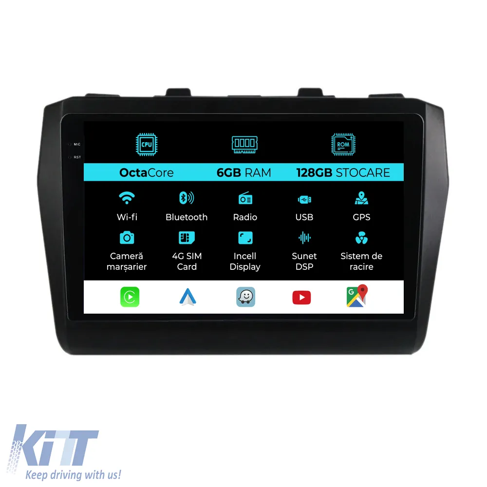 Dedicated Navigation suitable for Suzuki Swift (2016-2022), 9 Inch, 6Gb RAM, 128Gb Storage, Android Auto, Carplay