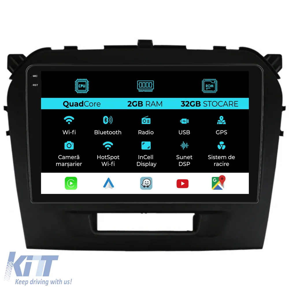 Dedicated Navigation suitable for Suzuki Vitara (2014-2019), 9 Inch, 2Gb RAM, 32Gb Storage, Android Auto, Carplay