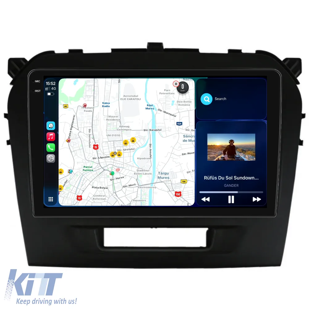 Dedicated Navigation suitable for Suzuki Vitara (2014-2019), 2K, 8Gb RAM, 256Gb Storage, Android Auto, Carplay