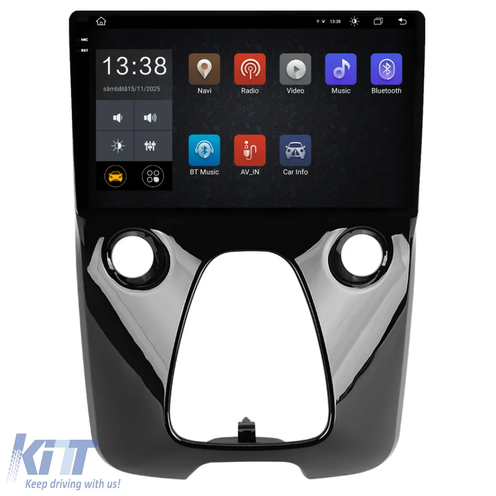 Dedicated Navigation suitable for Toyota Aygo (2014 - 2022), 2K, 8Gb RAM, 256Gb Storage, Android Auto, Carplay