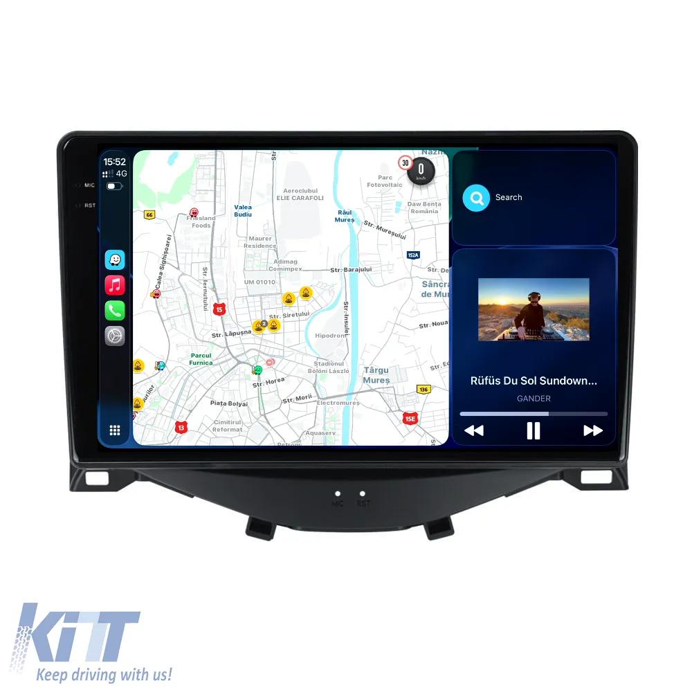 Dedicated Navigation suitable for Toyota Aygo (2014 - 2022), 2K, 8Gb RAM, 256Gb Storage, Android Auto, Carplay
